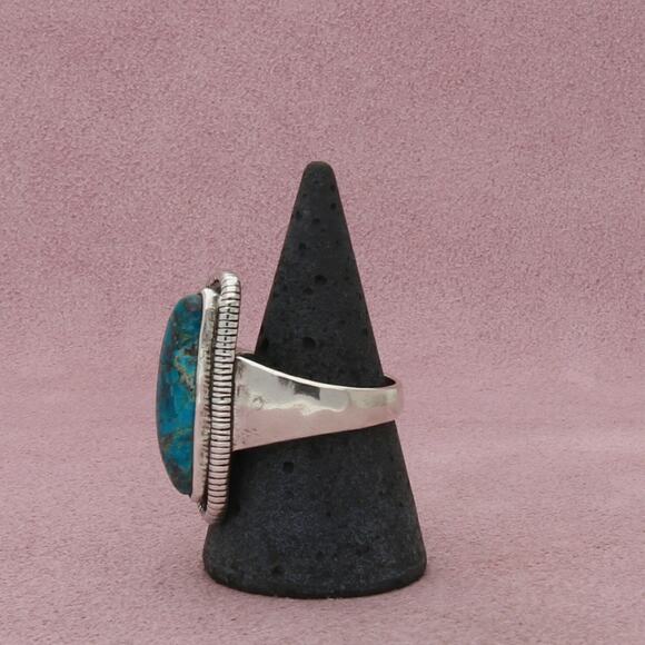 silpada sterling silver braided turquoise ribble r3482 ring size 9 - Picture 2 of 3